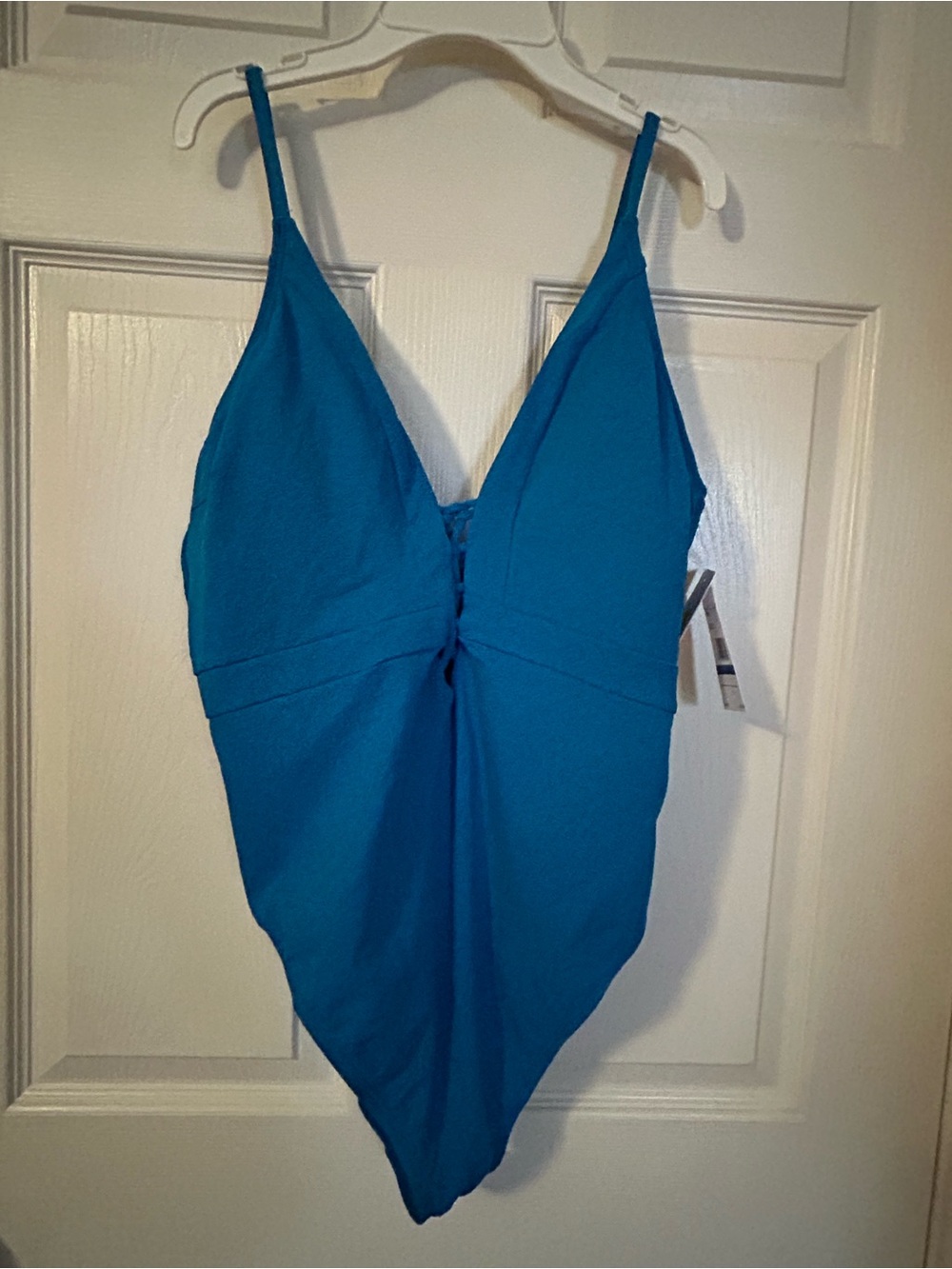 XL Jessica Simpson Lace-Up one piece swimsuit, blue
